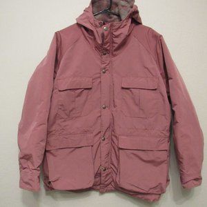 L.L. Bean Vintage Baxter State Dusty Pink Wool Plaid Lined Hooded Coat W…